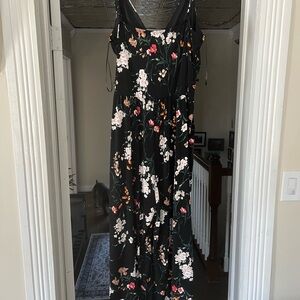 Floral Black Maxi Dress